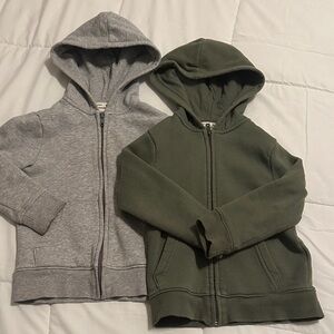 H&M Kids' Gray and Olive Hoodies 4T